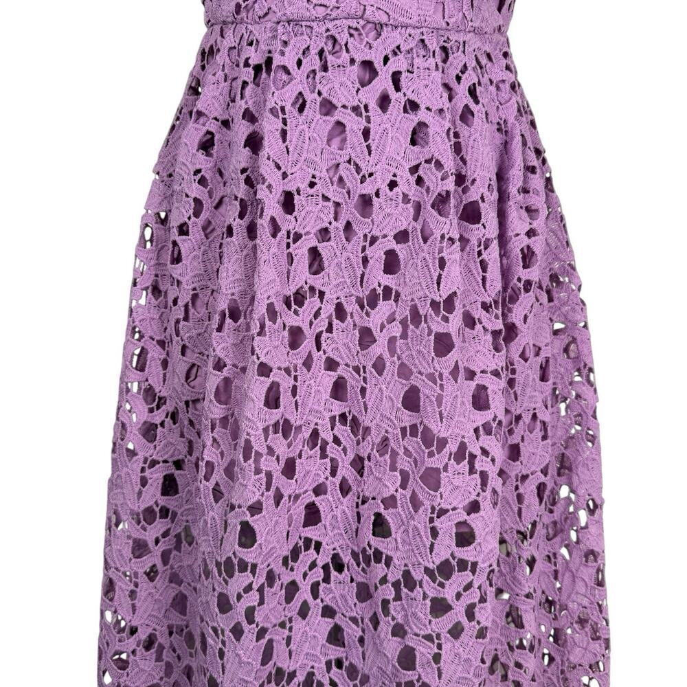 ASTR Dress Women Extra Small Purple Lace Midi Romantic Feminine Floral Fairy - Picture 5 of 16